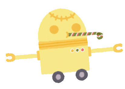 bomo_shortlegs giphyupload happy robot Sticker