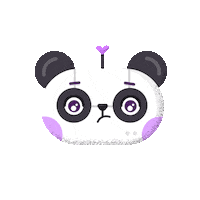 hellimotion kawaii bear panda question Sticker