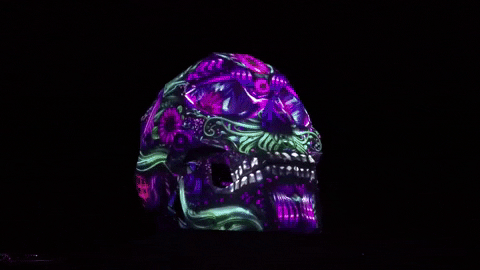 AREA15 giphygifmaker art skull projection mapping GIF