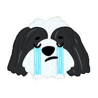 Sad Dog Sticker by Ann of Facedit
