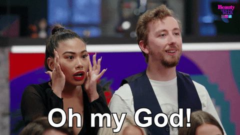 Oh My God Omg GIF by Beauty and the Geek Australia