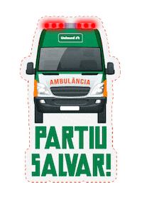 medilargestaoemsaude ambulance partiu ambulancia vidas Sticker