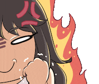 Angry Fire Sticker by Jin