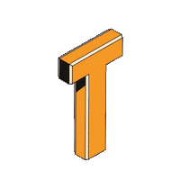 T Sticker by Toast Press