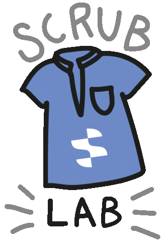 scrublab giphyupload scrubs gloves doctors Sticker