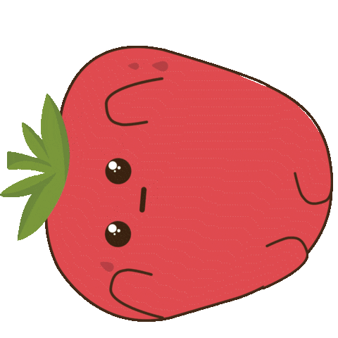 Sad Strawberry Sticker by The Skin Lovers
