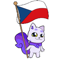 Czech Republic Flag Sticker by Lucky Kat Studios
