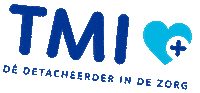 TMI-interim hart tmi blauw hart dedetacheerder in de zorg Sticker