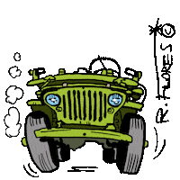 RFlores67 jeep 4x4 ww2 coche Sticker