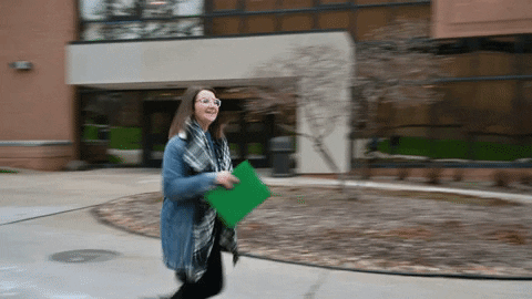 College Student Running GIF by Youngstown State University