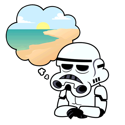 Bored Star Wars Sticker