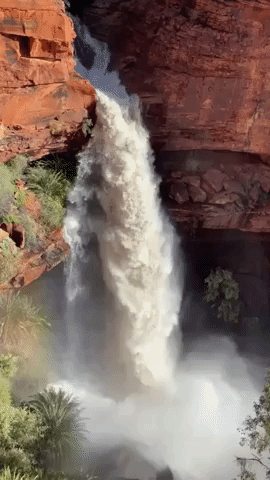 Intense Rain Revives Outback Waterfalls