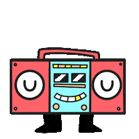 Blkjones dance music kawaii rainbow Sticker