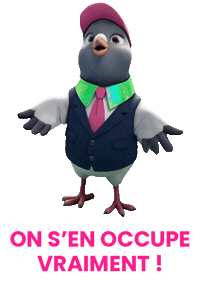 planetcomfr hello french pigeon salut Sticker