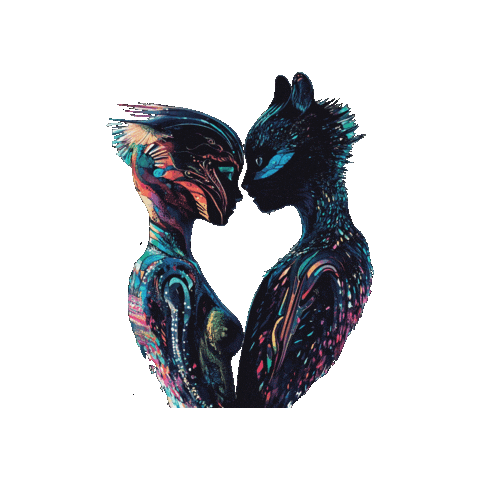Couple Avatars Sticker by Preneura