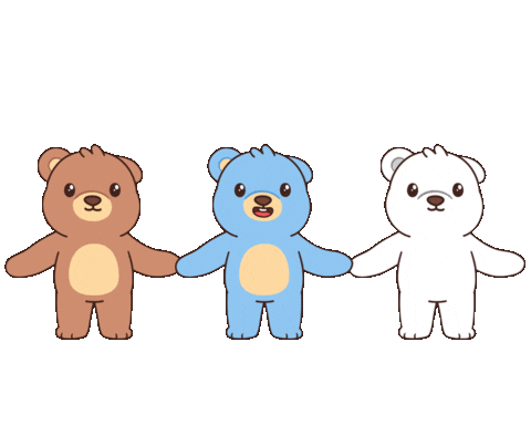 Work Together Teddy Bear Sticker by BEARISH