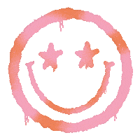 Smiley Face Pink Sticker