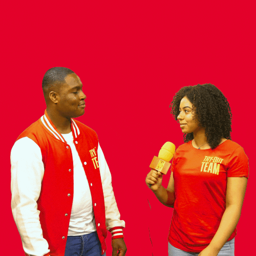 ROCvanAmsterdam school college interview talking GIF