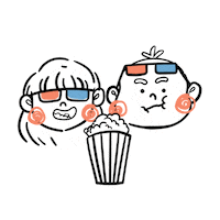 Film Eating Sticker by Koleksi Kreasita