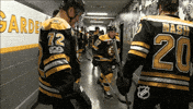 boston bruins bumping shoulders GIF by NHL