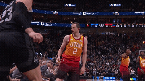 joe ingles kiss GIF by Utah Jazz