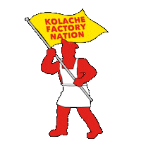 Flag Baker Sticker by Kolache Factory