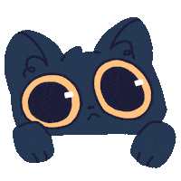 manonmergnat cat black blink black cat Sticker