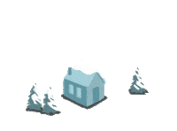 Christmas House Sticker