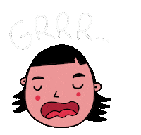 Angry Girl Sticker
