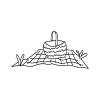 Basket Picnic Sticker by Tundra Snack