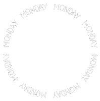 artbymiriam white monday circle round Sticker