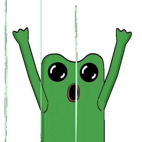 Lets Go Frog Sticker by fwogs