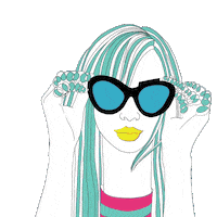 Girl Feeling Great Sticker