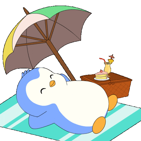 Relaxed Summer Sticker by Pudgy Penguins