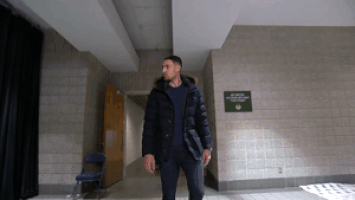 klay thompson arrival GIF by NBA