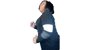 ComedianHollyLogan horror bye running run Sticker