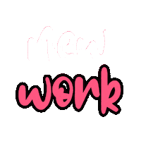 Pink Work Sticker