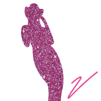 Vegas2la glitter la vegas silhouette Sticker