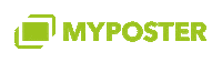 myposterde myposter-blue-green-blinking Sticker