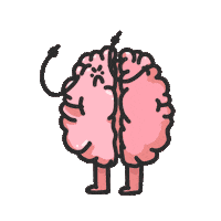 bomelino brain fu fuckyou mittelfinger Sticker