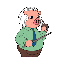 Telling Off Albert Einstein Sticker by Hugo.fm