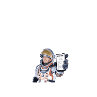 Aliens Astronaut Sticker by moebelroller