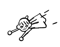 ahhheng happy fly superman gif artist Sticker