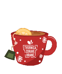 Tea Time Christmas Sticker by Tvornica zdrave hrane