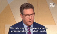 "What's prosecutable and what is not."