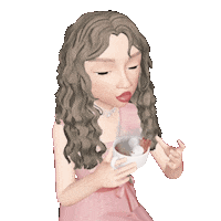 Girl Coffe Sticker
