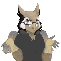 Confused Bird Of Prey Sticker by Cyrentec @ Stellar Genetic