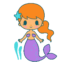 Mermaid Sirene Sticker by Elen Lescoat
