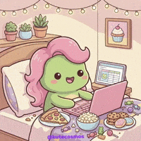 Work Popcorn GIF by KuteCosmos | Home of Fruffy