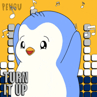 Happy Turn It Up GIF by Pudgy Penguins